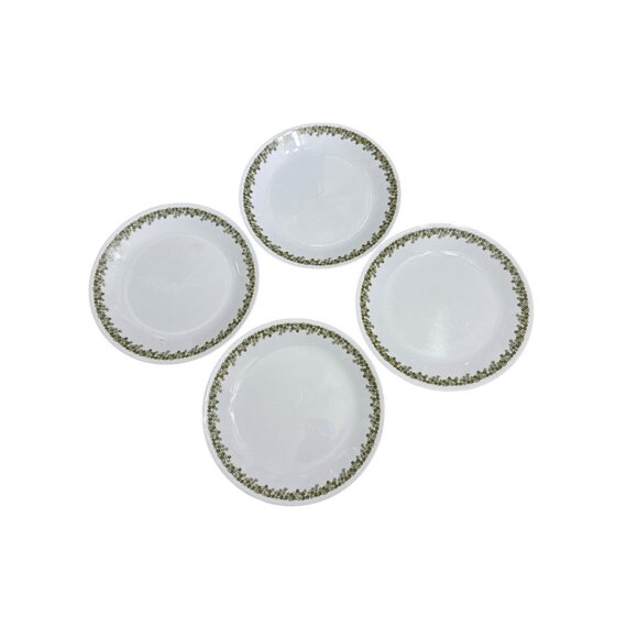 Corelle Green Crazy Daisy Dinner Plates 4-Piece Set - Picture 1 of 5